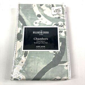 Williams Sonoma Chambers Elisa Sateen Euro Sham 100% Cotton 300-Thread Count 26"